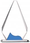 6.75" BLUE CLEAR GLASS AWARD