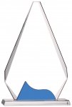 7.5" BLUE CLEAR GLASS AWARD