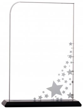 7Inch CLEAR GLASS STARS AWARD