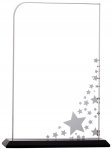 7.75" CLEAR GLASS STARS AWARD