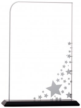 7.75Inch CLEAR GLASS STARS AWARD