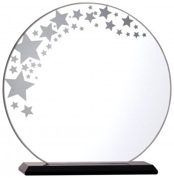 7Inch CLEAR GLASS STARS AWARD