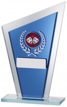 6.5Inch BLUE MIRROR GLASS AWARD