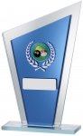 7.25" BLUE MIRROR GLASS AWARD