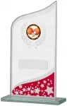165mm RED CLEAR GLASS AWARD T/      CASE 30