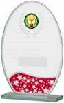 165mm RED CLEAR  GLASS AWARD T/      CASE 30