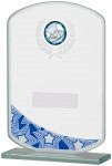165mm BLUE CLEAR  GLASS AWARD T/      CASE 30