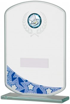 165mm BLUE CLEAR  GLASS AWARD T/      CASE 30