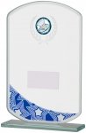 185mm BLUE CLEAR GLASS AWARD T/      CASE 30