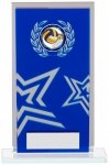150mm BLUE MIRROR GLASS AWARD T/      CASE 40