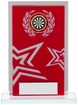 130mm RED MIRROR GLASS AWARD T/      CASE 40