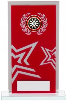 150mm RED MIRROR GLASS AWARD T/      CASE 40
