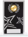 130mm BLACK MIRROR GLASS AWARD T/      CASE 40