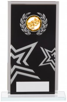 150mm BLACK MIRROR GLASS AWARD T/      CASE 40