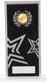 170mm BLACK MIRROR GLASS AWARD T/      CASE 30