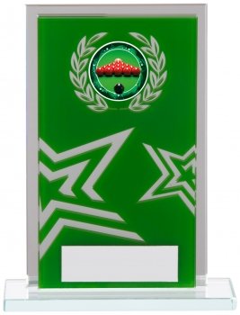 130mm GREEN MIRROR GLASS AWARD T/      CASE 40