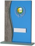 165mm BLUE MIRROR GLASS AWARD T/      CASE 30