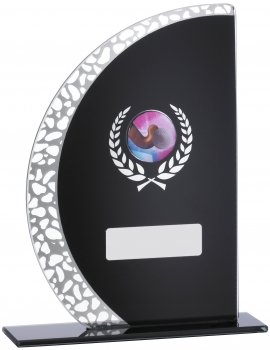 6.5inch BLACK MIRROR GLASS AWARD