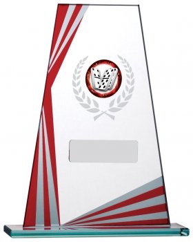 6.5inch RED CLEAR GLASS AWARD
