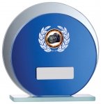 5" BLUE MIRROR GLASS AWARD