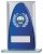 5" BLUE MIRROR GLASS AWARD