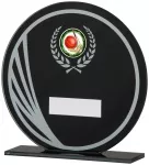 140mm BLACK ROUND GLASS AWARD T/      CASE 20