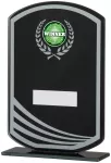 165mm BLACK MIRROR GLASS AWARD T/      CASE 30