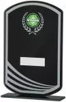 185mm BLACK MIRROR GLASS AWARD T/      CASE 30