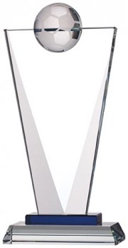 8Inch ENGRAVEABLE FOOTBALL GLASS AWARD