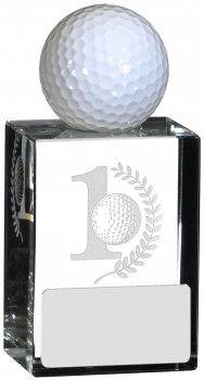 3Inch GLASS HOLE IN ONE TROPHY