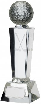 9Inch GOLF GLASS AWARD WITH BALL S351D CASE 10