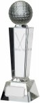 9" GOLF GLASS AWARD WITH BALL S351D CASE 10