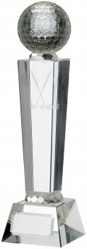 10.25Inch GOLF GLASS AWARD WITH BALL S351D CASE 10