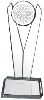 8.75Inch V SHAPED GLASS DARTS AWARD