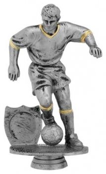 5Inch ANTIQUE SILVER MALE FOOTBALL FIGURE HOLDER