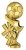 5" ANTIQUE GOLD FOOTBALL BOOT FIGURE HOLDER