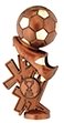 5Inch BRONZE FOOTBALL BOOT & BALL FIGURE