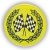 CHEQUERED FLAGS 1"DOMED CENTRE