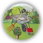 GARDENING 1"DOMED CENTRE