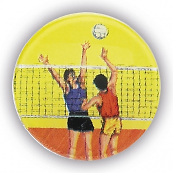 VOLLEYBALL 1inchDOMED CENTRE