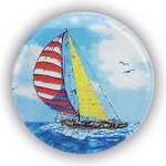 SAILING YACHT 1"DOMED CENTRE