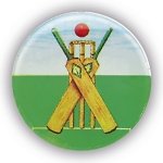 CRICKET THEME 1"DOMED CENTRE