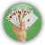 CARD HAND 1"DOMED CENTRE