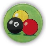 POOL BALLS 1"DOMED CENTRE