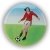 FOOTBALL FEMALE 1"DOMED CENTRE
