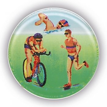 TRIATHLON 1InchDOMED CENTRE