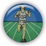 MALE RUNNER TRACK 1"DOMED CENTRE