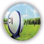 RUGBY BALL 1"DOMED CENTRE