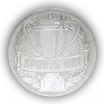SPORTS DAY SILVER 1InchDOMED CENTRE