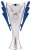 185mm SILVER BLUE RIBBON CUP C/28   PACK   CASE 25